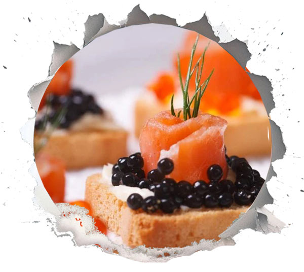 3. Caviar and Smoked Salmon Canapés