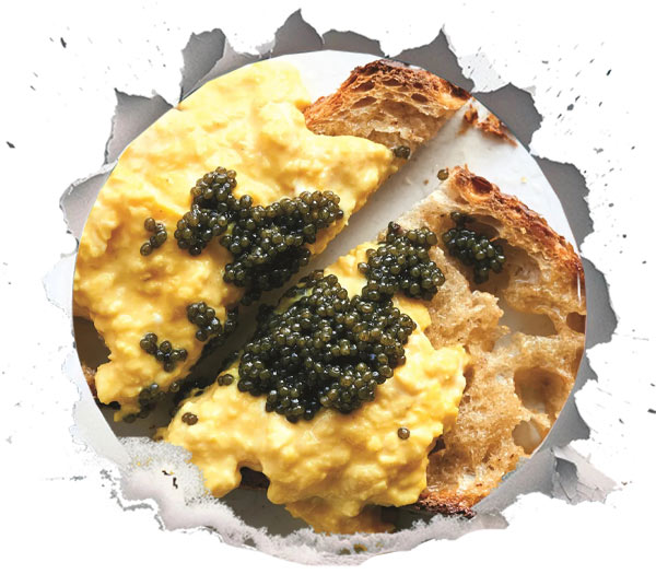 4. Caviar and Egg Breakfast 