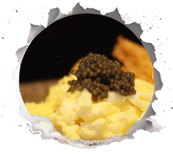 Creamy Scrambled Eggs with Caviar